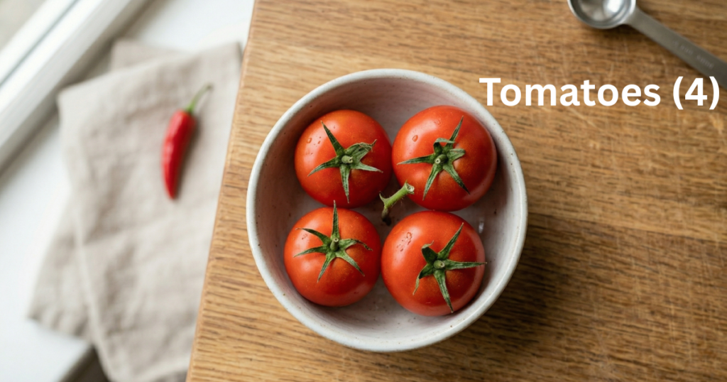 4 fresh tomatoes for dal makhani recipe