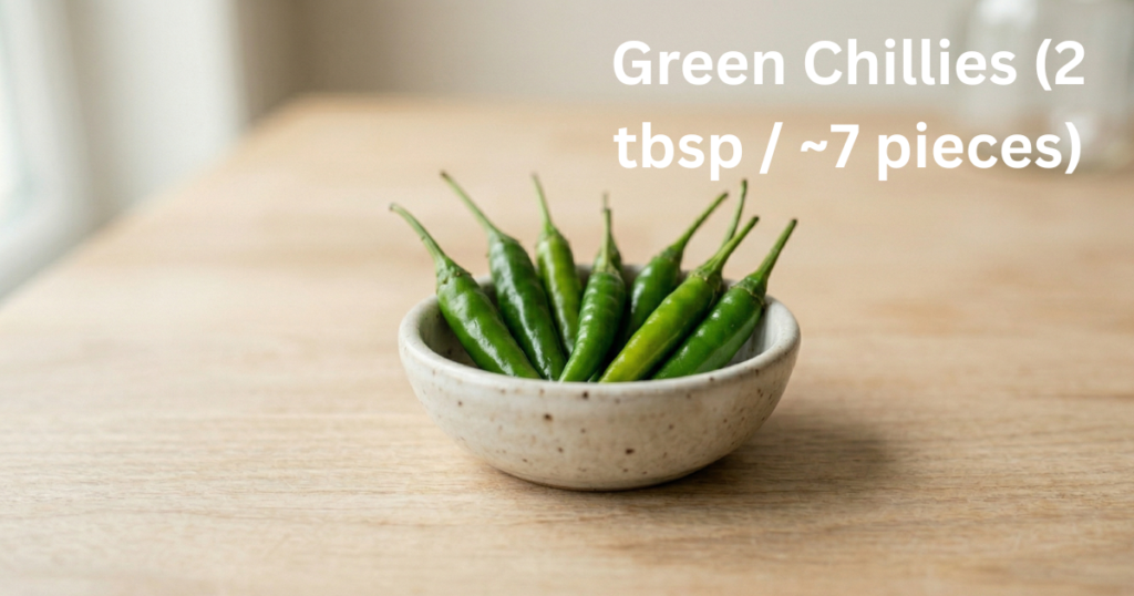 green chillies used in dal makhani recipe