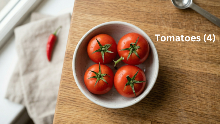 4 fresh tomatoes for dal makhani recipe